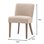 Gallery Tarnby Taupe Fabric Dining Chair, 2 Pack - Image 2