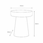 Gallery Murano Brown Glass Side Table - Image 2