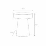 Gallery Murano White Glass Side Table - Image 2