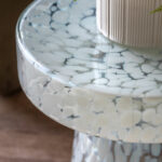 Gallery Murano White Glass Side Table - Image 3