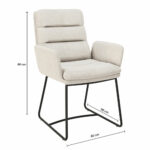 AKANTE Copenhague Off White Fabric Dining Chair, 2 Pack - Image 4