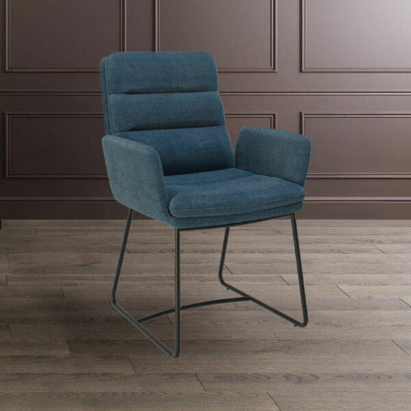 AKANTE Copenhague Blue Fabric Dining Chair, 2 Pack