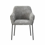 Manila Grey Fabric Dining Chair, 2 Pack - Image 3
