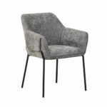 Manila Grey Fabric Dining Chair, 2 Pack - Image 4