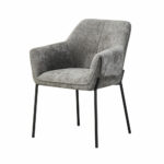Manila Grey Fabric Dining Chair, 2 Pack - Image 5