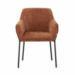 Manila Orange Fabric Dining Chair, 2 Pack - Image 3