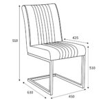 Archer Grey Faux Leather Cantilever Dining Chair, 2 Pack - Image 2