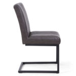 Archer Grey Faux Leather Cantilever Dining Chair, 2 Pack - Image 4