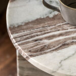Gallery Amalfi Natural Marble Side Table - Image 3
