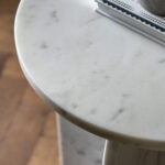 Gallery Amalfi White Marble Side Table - Image 4