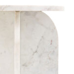 Gallery Amalfi White Marble Side Table - Image 5