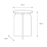 Gallery Amalfi Black Marble Side Table - Image 2