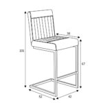 Archer Grey Faux Leather Cantilever Bar Stool, 2 Pack - Image 2