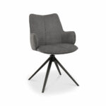 Bentley Designs Rowan Grey Fabric Dining Chair - Image 3