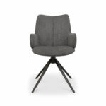 Bentley Designs Rowan Grey Fabric Dining Chair - Image 4