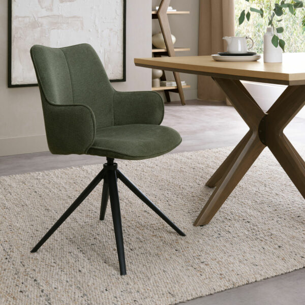 Bentley Designs Rowan Green Fabric Dining Chair