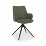 Bentley Designs Rowan Green Fabric Dining Chair - Image 3