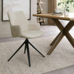 Bentley Designs Rowan Beige Faux Leather Dining Chair