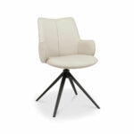 Bentley Designs Rowan Beige Faux Leather Dining Chair - Image 3