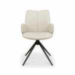 Bentley Designs Rowan Beige Faux Leather Dining Chair - Image 4