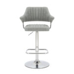 Cortez Light Grey Faux Leather Bar Stool, 2 Pack - Image 5