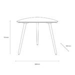 Gallery Hatfield Natural Small Dining Table, Seats 2 - Image 2
