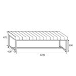 Archer Grey Faux Leather Dining Bench - Image 2