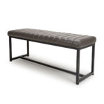 Archer Grey Faux Leather Dining Bench - Image 3