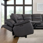 Gilman Creek Wylder Dark Grey Leather Power Reclining Sectional Sofa - Image 4