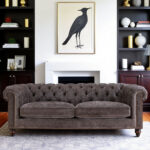 Allington 3 Seater Grey Fabric Chesterfield Sofa