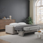 Lucas Beige Fabric Sofa Bed - Image 3