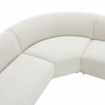 Dolen Beige Fabric 3 Piece Corner Sofa - Image 4