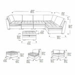 Thomasville Tisdale Beige 6 Piece Modular Fabric Sofa - Image 2