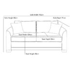 Devon Navy Fabric Sofa Bed - Image 2