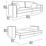 Coddle Infinity Navy Velvet Convertible Sofa Bed - Image 2