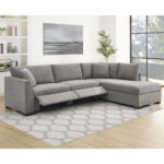Thomasville Miles Grey Fabric Corner Sofa with Power Footrests in 2 Configurations - Image 2