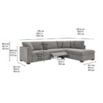 Thomasville Miles Grey Fabric Corner Sofa with Power Footrests in 2 Configurations - Image 3