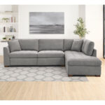 Thomasville Miles Grey Fabric Corner Sofa with Power Footrests in 2 Configurations - Image 4