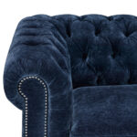 Allington 2 Seater Navy Fabric Chesterfield Sofa - Image 4