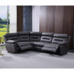 Lucca Grey Fabric Power Reclining Corner Sofa - Image 11