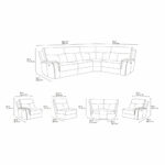 Maverick Grey Fabric Power Reclining Corner Sofa - Image 6