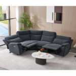 Maverick Grey Fabric Power Reclining Corner Sofa - Image 7
