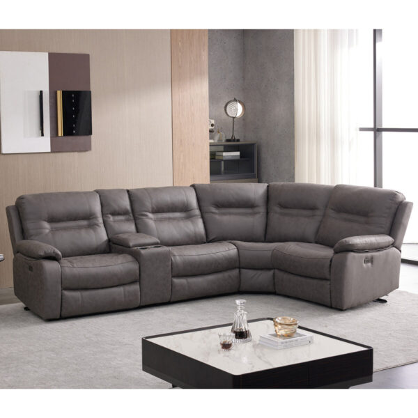 Jackson Grey Fabric Power Reclining Corner Sofa
