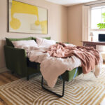 Swyft Model 08 Green Velvet Double Sofa Bed - Image 3