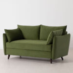 Swyft Model 08 Green Velvet Double Sofa Bed - Image 5