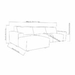 Zyllah Beige Fabric Corner Sofa with Chaise - Image 2