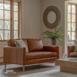 Gallery Osborne Brown Leather 2 Seater Sofa