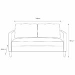 Gallery Osborne Brown Leather 2 Seater Sofa - Image 2