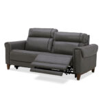 Aiden & Ivy Spencer Grey Leather Power Reclining Large 2 Seater Sofa - Image 3