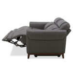 Aiden & Ivy Spencer Grey Leather Power Reclining Large 2 Seater Sofa - Image 4